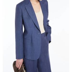 NEW WEEKEND MAX MARA nalut linen blazer in navy